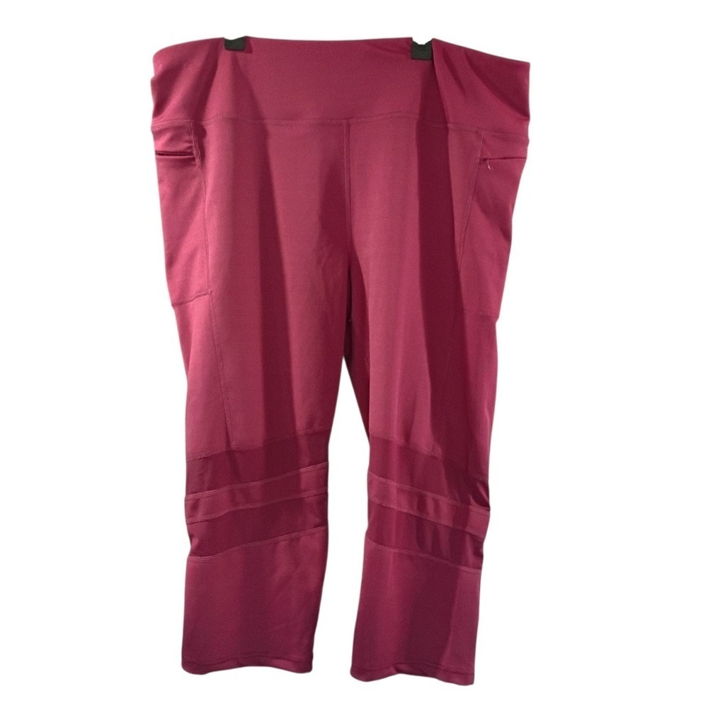 RAG‎ Women's Plus Size 3X Leggings Pockets Mesh Panels Athletic Athleisure